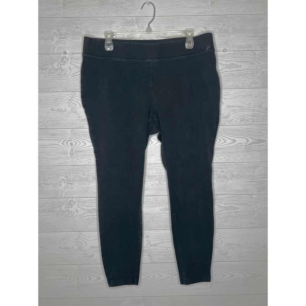 Lands’ End black Starfish midrise athleisure activewear ankle leggings Size XL